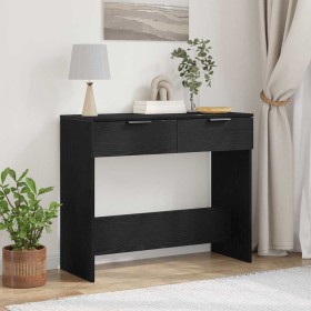 Mesa Consola Roble Negro 30 x 36 x 75 cm Madera de ingeniería en Mesas auxiliares | Comprar online en Foru.es