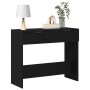 Mesa Consola Roble Negro 30 x 36 x 75 cm Madera de ingeniería en Mesas auxiliares | Comprar online en Foru.es