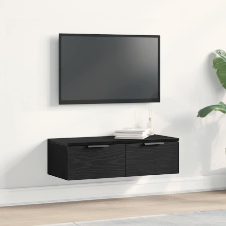 Mueble de pared con cajón Roble Negro 68 x 30 x 20 cm en Armarios y almacenamiento | Comprar online en Foru.es