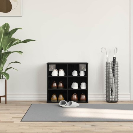 Armario Zapatero con estante Roble Negro 52 x 30 x 50,5 cm en Armarios y almacenamiento | Comprar online en Foru.es