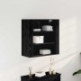 Mueble de pared con estante Roble Negro 80 x 33 x 80 cm en Armarios y almacenamiento | Comprar online en Foru.es