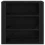 Mueble de pared con estante Roble Negro 80 x 33 x 80 cm en Armarios y almacenamiento | Comprar online en Foru.es