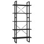 Estantería de 5 niveles madera de ingeniería negra 80x30x175 cm de vidaXL, Librerías y estanterías - Ref: Foro24-3081989, Pre...