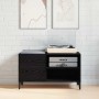 Mueble para discos de vinilo Roble Negro 84,5 x 38 x 48 cm en Armarios y almacenamiento | Comprar online en Foru.es