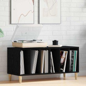 Mueble para discos de vinilo Roble Negro 100 x 38 x 48 cm en Armarios y almacenamiento | Comprar online en Foru.es