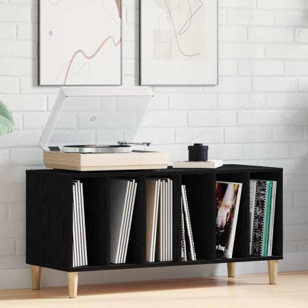 Mueble para discos de vinilo Roble Negro 100 x 38 x 48 cm en Armarios y almacenamiento | Comprar online en Foru.es