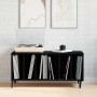 Mueble para discos de vinilo Roble Negro 100 x 38 x 48 cm en Armarios y almacenamiento | Comprar online en Foru.es