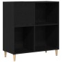 Mueble para discos de vinilo Roble Negro 84,5 x 38 x 89 cm en Armarios y almacenamiento | Comprar online en Foru.es