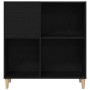 Mueble para discos de vinilo Roble Negro 84,5 x 38 x 89 cm en Armarios y almacenamiento | Comprar online en Foru.es