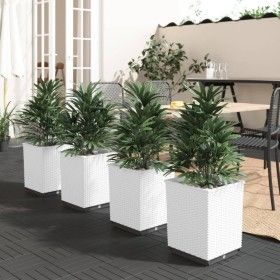 Jardineras 4 unidades polipropileno blanco 30x30x37 cm de vidaXL, Maceteros y jardineras - Ref: Foro24-364188, Precio: 105,74...