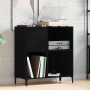 Mueble para discos de vinilo Roble Negro 84,5 x 38 x 89 cm en Armarios y almacenamiento | Comprar online en Foru.es
