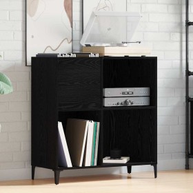 Mueble para discos de vinilo Roble Negro 84,5 x 38 x 89 cm en Armarios y almacenamiento | Comprar online en Foru.es