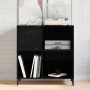 Mueble para discos de vinilo Roble Negro 84,5 x 38 x 89 cm en Armarios y almacenamiento | Comprar online en Foru.es