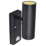 Aplique de pared con sensor y LED, acero inoxidable, negro de vidaXL, Iluminación de exterior - Ref: Foro24-41097, Precio: 38...