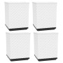 Jardineras 4 unidades polipropileno blanco 30x30x37 cm de vidaXL, Maceteros y jardineras - Ref: Foro24-364188, Precio: 105,74...