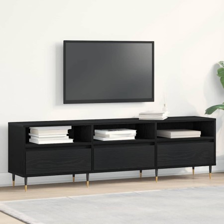 Mueble de TV con cajón Roble Negro 150 x 30 x 44,5 cm en Muebles TV | Comprar online en Foru.es