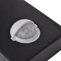 Aplique de pared con sensor y LED, acero inoxidable, negro de vidaXL, Iluminación de exterior - Ref: Foro24-41097, Precio: 38...