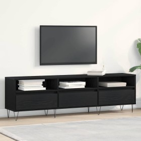 Gabinete de TV con cajón Roble Negro 150 x 30 x 44,5 cm en Muebles TV | Comprar online en Foru.es