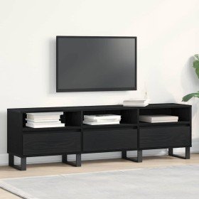 Mueble de TV con cajón Roble Negro 150 x 30 x 44,5 cm en Muebles TV | Comprar online en Foru.es