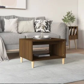 Mesa de centro madera contrachapada marrón roble 60x50x40 cm de vidaXL, Mesas de centro - Ref: Foro24-817521, Precio: 37,69 €...