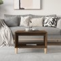Mesa de centro madera contrachapada marrón roble 60x50x40 cm de vidaXL, Mesas de centro - Ref: Foro24-817521, Precio: 38,09 €...