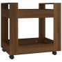 Carrito de escritorio contrachapada marrón roble 60x45x60 cm de vidaXL, Carros e islas - Ref: Foro24-816607, Precio: 43,90 €,...