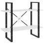 Estantería de 2 niveles madera contrachapada blanco 80x30x70 cm de vidaXL, Librerías y estanterías - Ref: Foro24-806447, Prec...