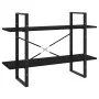 Estantería de 2 niveles madera contrachapada negro 100x30x70 cm de vidaXL, Librerías y estanterías - Ref: Foro24-806468, Prec...