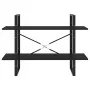 Estantería de 2 niveles madera contrachapada negro 100x30x70 cm de vidaXL, Librerías y estanterías - Ref: Foro24-806468, Prec...