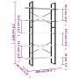Estantería 5 niveles madera ingeniería gris 100x30x175 cm de vidaXL, Librerías y estanterías - Ref: Foro24-3082000, Precio: 9...