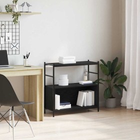 Estante de libros Roble negro 80 x 30 x 78.5 cm en Librerías y estanterías | Comprar online en Foru.es