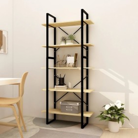 Estantería de 5 niveles madera maciza pino 80x30x175 cm de vidaXL, Librerías y estanterías - Ref: Foro24-3081993, Precio: 118...