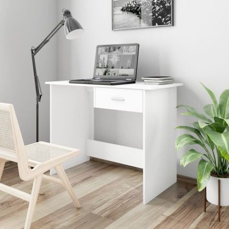 Escritorio de madera contrachapada blanco 100x50x76 cm de vidaXL, Escritorios - Ref: Foro24-800549, Precio: 59,21 €, Descuent...