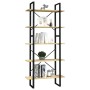 Estantería de 5 niveles madera maciza pino 80x30x175 cm de vidaXL, Librerías y estanterías - Ref: Foro24-3081993, Precio: 118...