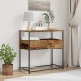 Mesa Consola con cajón Madera envejecida 75 x 40 x 75 cm en Mesas auxiliares | Comprar online en Foru.es