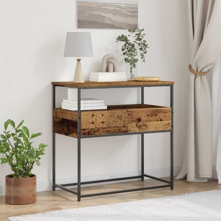 Mesa Consola con cajón Madera envejecida 75 x 40 x 75 cm en Mesas auxiliares | Comprar online en Foru.es