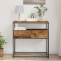 Mesa Consola con cajón Madera envejecida 75 x 40 x 75 cm en Mesas auxiliares | Comprar online en Foru.es
