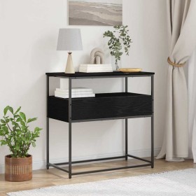 Mesa Consola Roble Negro 75 x 40 x 75 cm Madera de ingeniería en Mesas auxiliares | Comprar online en Foru.es
