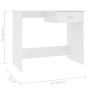 Escritorio de madera contrachapada blanco 100x50x76 cm de vidaXL, Escritorios - Ref: Foro24-800549, Precio: 59,21 €, Descuent...