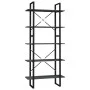 Estantería de 5 niveles madera de pino gris 80x30x175 cm de vidaXL, Librerías y estanterías - Ref: Foro24-3081995, Precio: 11...