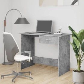 Escritorio de aglomerado gris hormigón 100x50x76 cm de vidaXL, Escritorios - Ref: Foro24-800553, Precio: 62,25 €, Descuento: %