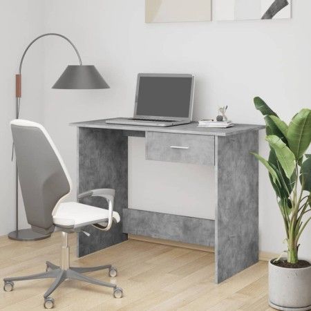 Escritorio de aglomerado gris hormigón 100x50x76 cm de vidaXL, Escritorios - Ref: Foro24-800553, Precio: 62,25 €, Descuento: %