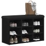 Banco para zapatos Negro 80 x 30 x 48 cm Madera contrachapada en Bancos para recibidores y almacenamiento | Comprar online en Fo