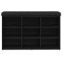 Banco para zapatos Negro 80 x 30 x 48 cm Madera contrachapada en Bancos para recibidores y almacenamiento | Comprar online en Fo