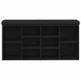 Banco para zapatos con estante Roble Negro 102 x 32 x 50 cm en Bancos para recibidores y almacenamiento | Comprar online en Foru