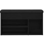 Banco para zapatos Negro 80 x 30 x 45 cm Madera contrachapada en Bancos para recibidores y almacenamiento | Comprar online en Fo