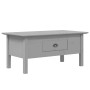 Mesa de centro BODO madera maciza de pino gris 100x55x46 cm de vidaXL, Mesas de centro - Ref: Foro24-355070, Precio: 78,14 €,...