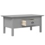 Mesa de centro BODO madera maciza de pino gris 100x55x46 cm de vidaXL, Mesas de centro - Ref: Foro24-355070, Precio: 78,14 €,...