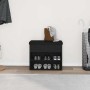 Banco de almacenamiento con estante Roble Negro 62 x 32 x 50 cm en Bancos para recibidores y almacenamiento | Comprar online en 