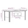 Mesa de centro BODO madera maciza de pino gris 100x55x46 cm de vidaXL, Mesas de centro - Ref: Foro24-355070, Precio: 77,17 €,...